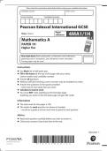 Pearson Edexcel International GCSE Mathematics A PAPER 1H Higher Tier
