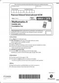 Pearson Edexcel International GCSE Mathematics A PAPER 2FR Foundation Tier