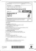Pearson Edexcel International GCSE Mathematics A PAPER 2H Higher Tier