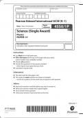 Pearson Edexcel International GCSE (9–1) Science (Single Award) Physics PAPER: 1P