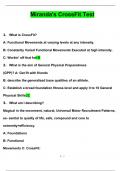 Miranda's CrossFit Test questions & Answers 2024 ( A+ GRADED 100% VERIFIED)