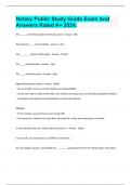 Notary Public Study Guide Exam And Answers Rated A&plus; 2024&period;