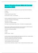 Notary Practice Exam With All Correct Answers 2024&period;