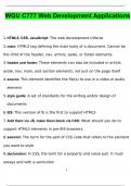 WGU C777 Web Development Applications questions & Answers 2024 ( A+ GRADED 100% VERIFIED)