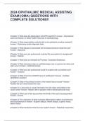 2024 OPHTHALMIC MEDICAL ASSISTING EXAM &lpar;OMA&rpar; QUESTIONS WITH COMPLETE SOLUTIONS&excl;&excl;