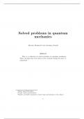 Solved problems in quantum mechanics Mauro Moretti∗and Andrea Zanzi†