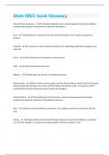 State IBEC book Glossary Questions And Answers Graded A+