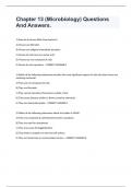 Chapter 13 (Microbiology) Questions And Answers.