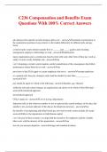 C236 Compensation and Benefits Exam Questions With 100&percnt; Correct Answers