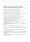 IBEC test questions and answers- graded a