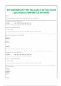 DCF MODELING RETAKE EXAM 2024&vert; ACTUAL EXAM QUESTIONS AND CORRECT ANSWERS