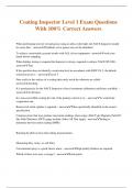 Coating Inspector Level 1 Exam Questions With 100&percnt; Correct Answers