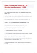 Plane Test second semester &vert; 96 Questions and answers &vert; 2024