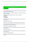HDFS 212 Exam 1 Review Questions and Answers-Graded A