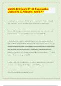 MMSC 436 Exam 2&sol; 150 Examinable Questions & Answers&comma; rated A&plus;&lbrack;LATEST EXAM UPDATES&rsqb;