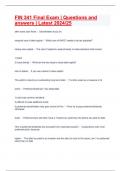 FIN 341 Final Exam &vert; Questions and answers &vert; Latest 2024&sol;25