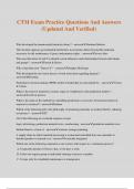 CTM Exam Practice Questions And Answers &lpar;Updated And Verified&rpar;