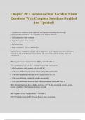 Chapter 28: Cerebrovascular Accident Exam Questions With Complete Solutions (Verified And Updated)