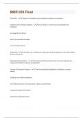 MHR 523 Final questions and answers all are correct 2024 graded A+