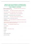 FISDAP UNIT EXAM&vert; MEDICAL EMERGENCIES EXAM GUIDE WITH LATEST EXAM QUESTIONS AND CORRECT ANSWERS