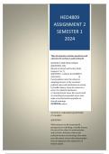HED4809 Assessment 02 due semester 1 2024. 100 % trusted and reliable answers..This documents contains questions and answers for section A and section B. SECTION A: MULTIPLE-CHOICE QUESTIONS  (25)                                          [Based on School 