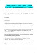 CSLB Practice Law B &vert; 100&percnt; Correct Answers &vert; Verified &vert; Latest 2024 Version