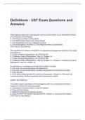 Definitions - UST Exam Questions and Answers