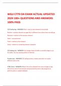 WGU C779 OA EXAM ACTUAL UPDATED 2024 100&plus; QUESTIONS AND ANSWERS 100&percnt; PASS 