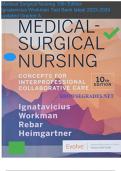 Medical Surgical Nursing 10th Edition Ignatavicius Workman Test Bank latest  updated Graded A