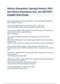 History Exemption_ Georgia History, KSU GA History Exemption test, GA HISTORY EXEMPTION