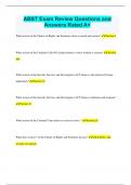 ABST Exam Review Questions and Answers Rated A&plus;