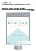 Test Bank: Darby and Walsh Dental Hygiene Theory and Practice, 5th Edition by Hygiene - Chapters 1-64, 9780323477192 | Rationals Included
