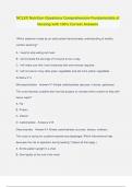 NCLEX Nutrition Questions Comprehensive Fundamentals of Nursing with 100&percnt; Correct Answers