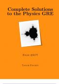 Complete Solutions to the Physics GRE Exam #0177 Taylor Faucett