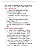 GRADE 9 Early Elizabethan England: Topic 1
