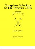 Complete Solutions to the Physics GRE Exam #9677 Taylor Faucett