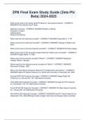 ZPB Final Exam Study Guide &lpar;Zeta Phi  Beta&rpar; 2024-2025