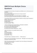 OBGYN Exam Multiple Choice &Tab;Questions with correct Answers latest 2024&sol;2025&lpar; A&plus; GRADED 100&percnt; VERIFIED&rpar;&period;