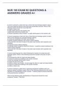 NUR 195 EXAM #2 (COTAC 1 EXAM 2) QUESTIONS & ANSWERS GRADED A+