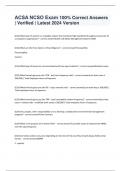 ACSA NCSO Exam 100&percnt; Correct Answers &vert; Verified &vert; Latest 2024 Version