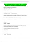 DAT Biology Practice Exam &vert; 100&percnt; Correct Answers &vert; Verified &vert; Latest 2024 Version
