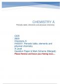 OCR 2023 Chemistry A H432/01: Periodic table, elements and physical chemistry A Level Question Paper & Mark Scheme (Merged) Please Review and leave your Rating stars….