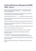 Aviation Maintenance Management &lpar;AVMG 3600&rpar; - Exam 3&period;