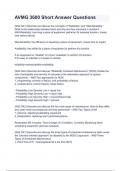 AVMG 3600 Short Answer Questions&period;