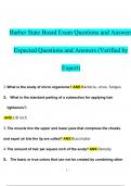 Barber State Board Exam2024 Expected Questions and Answers (Verified by Expert