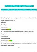 BARBER PRACTICE Exam2024 Expected Questions and Answers (Verified by Expert)