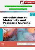 Test Bank For Introduction to Maternity and Pediatric Nursing 9th Edition BY Gloria Leifer Chapter 1-34 Newest Version 2024 UPDATE 9780323830935