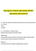 Emergency Vehicle Operations (EVOC) Questions and Answers 2024 / 2025 | 100% Verified Answers