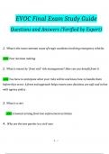 EVOC Final Exam Study Guide Questions and Answers 2024 / 2025 | 100% Verified Answers