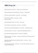 QMA Drug List Set Exam And Answers&vert; 2024&period;